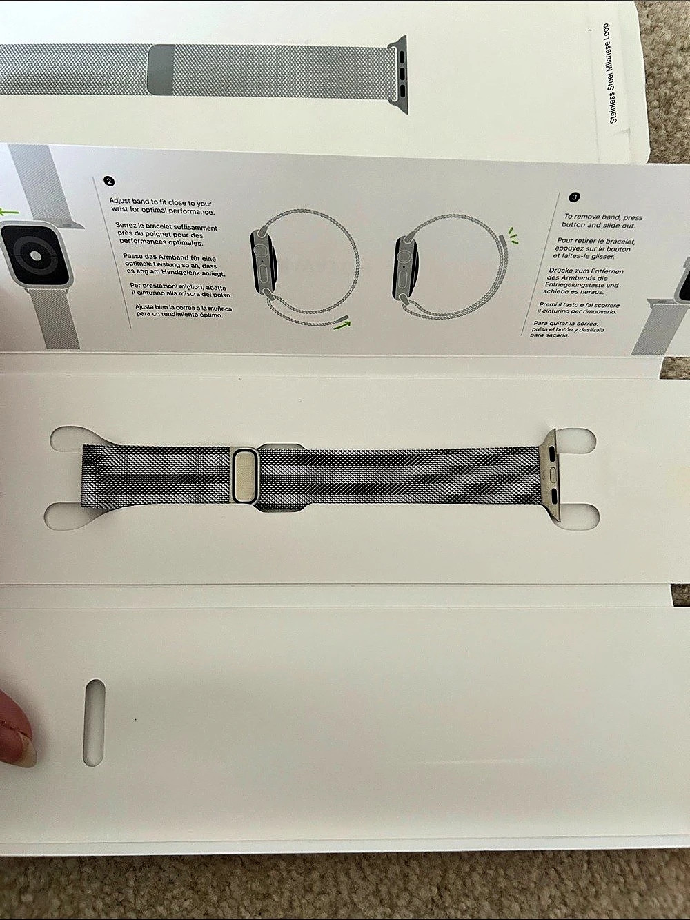 Apple Stainless Steel Milanese Loop Watch Band Gray